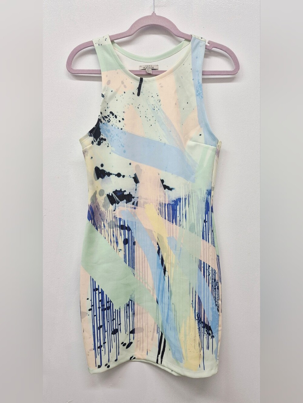 🌼5/$20 ZARA BODYCON DRESS PRINTED SLEEVELESS SIZE MEDIUM - Picture 5 of 8
